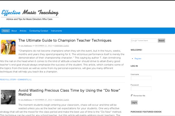 WordPress website example screenshot