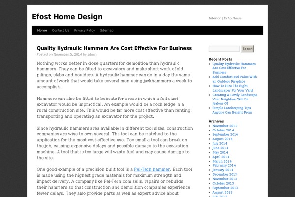 Twenty Ten theme site design template sample