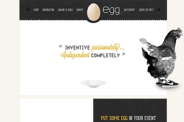 Egg theme site design template sample