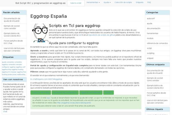 eggdrop.es site used Esgdrop