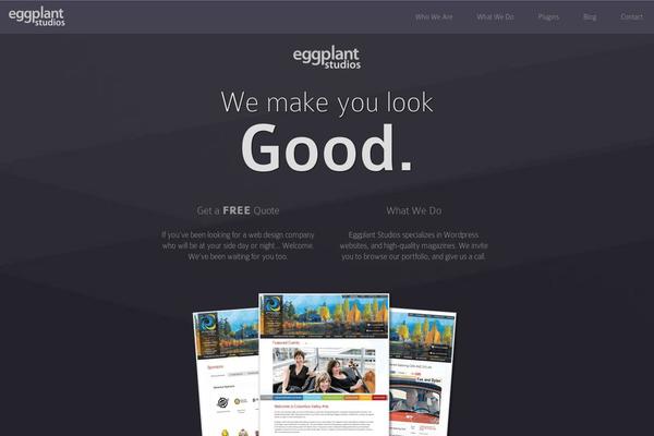 eggplant theme websites examples