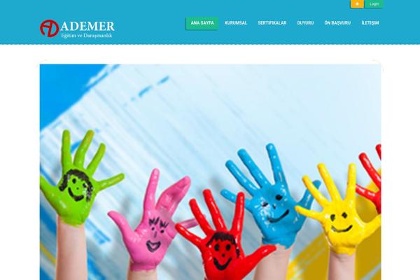 Education theme site design template sample