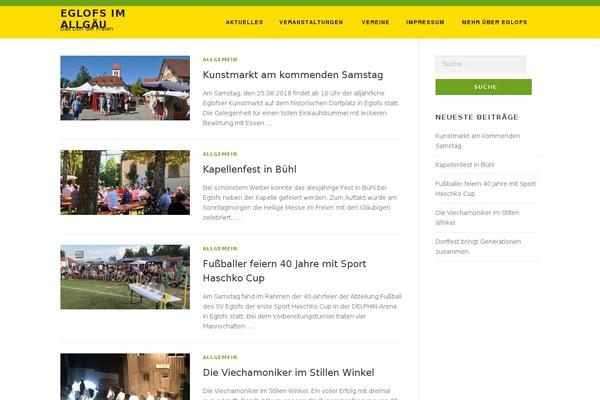 OnePress theme site design template sample