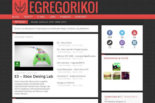 egregorikoi.pl site used Wp-crossroad-child