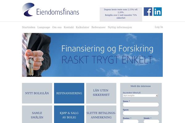 eiendomsfinans.no site used Eiendomsfinans