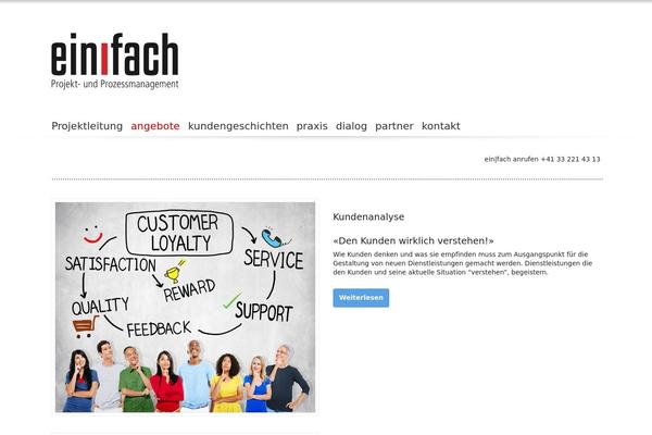 ein-fach.ch site used Standard-template
