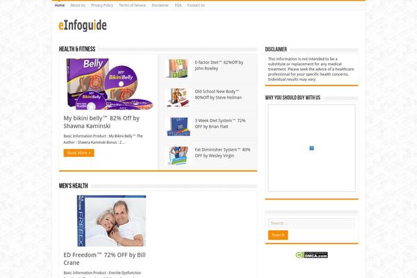 Sahifa theme site design template sample