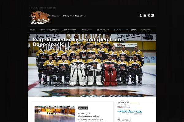 eishockey-bitburg.de site used Goalklub-theme