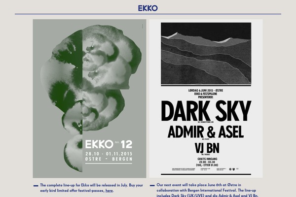 Ekko theme site design template sample
