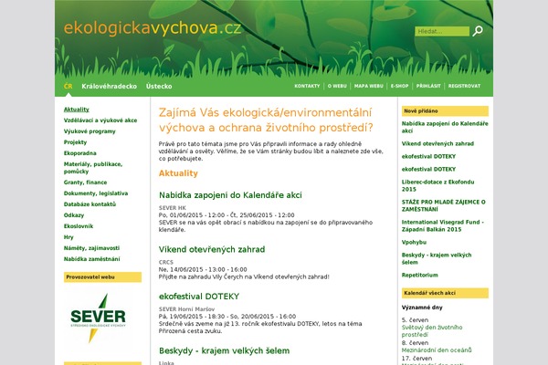 ekologickavychova.cz site used Sever