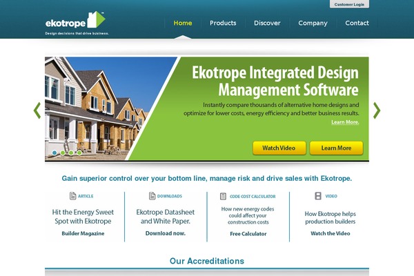ekotrope.com site used Ekotrope