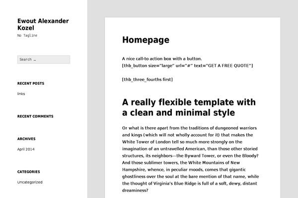 Twenty Fifteen theme site design template sample