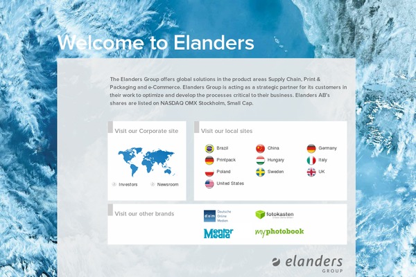 elanders.com site used Elanders-theme