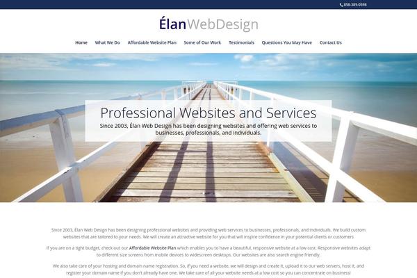 Divi Child theme site design template sample