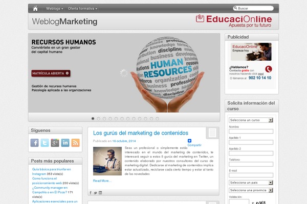elblogdemarketing.es site used Educacionline