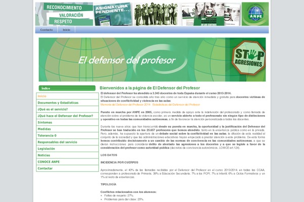 eldefensordelprofesor.es site used SinglePage