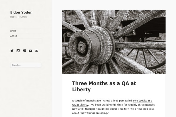 Site using Simple Social Icons plugin