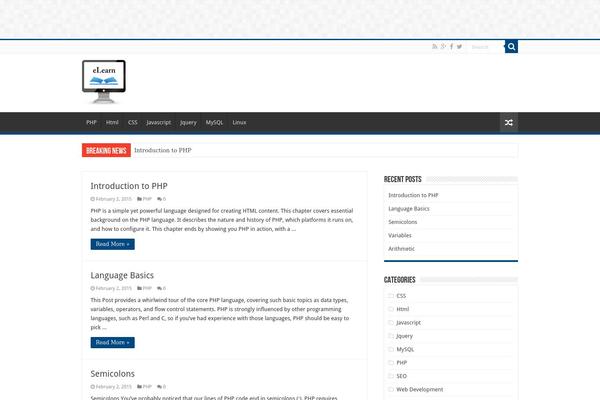 elearn theme websites examples