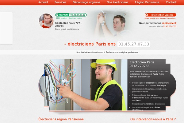 elec-paris.fr site used Desa