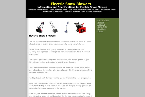 electric-snow-blowers.com site used Xtheme