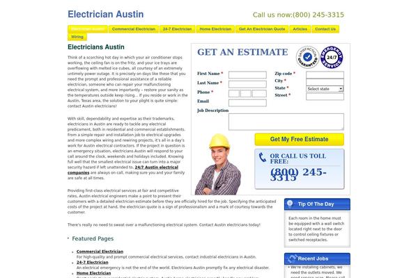 electricians-austin.com site used Emiswp