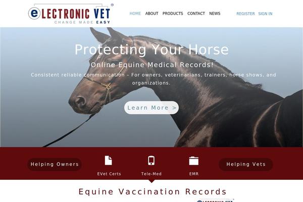 electronicvet.com site used Evet