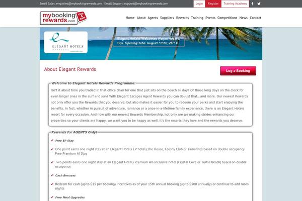 eleganthotelsrewards.com site used Mybookingrewards