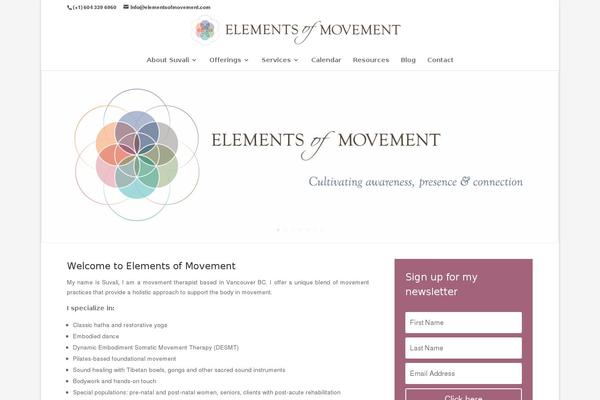 Divi theme site design template sample