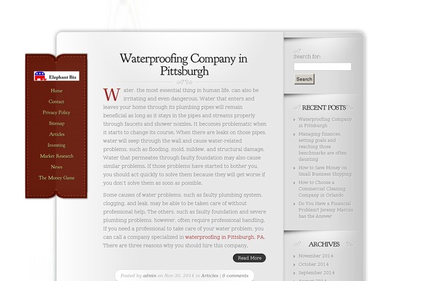 WordPress website example screenshot