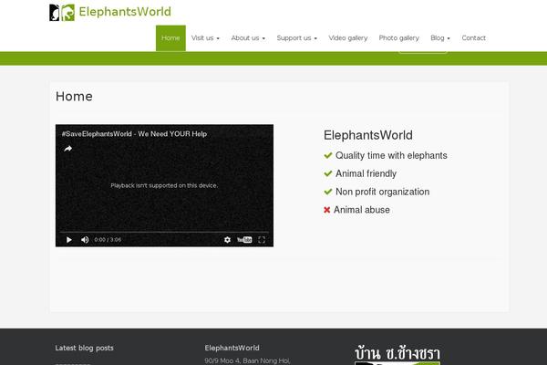 elephantsworld.org site used Dazzling Child