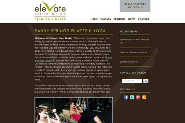 Elevate theme site design template sample