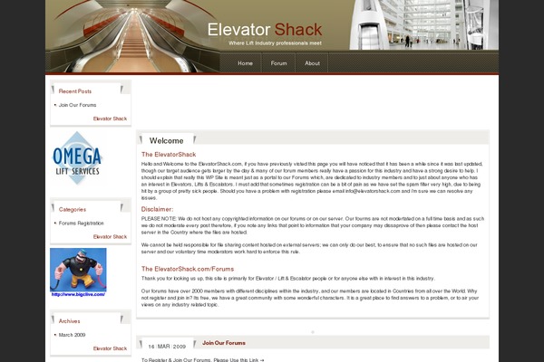 Elevator theme site design template sample
