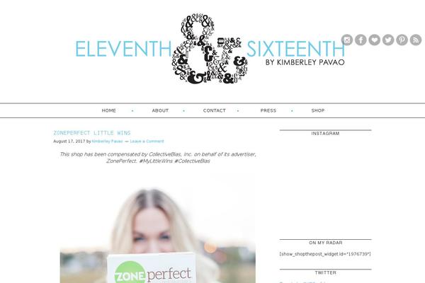 eleventhandsixteenth.com site used Isabelle-theme