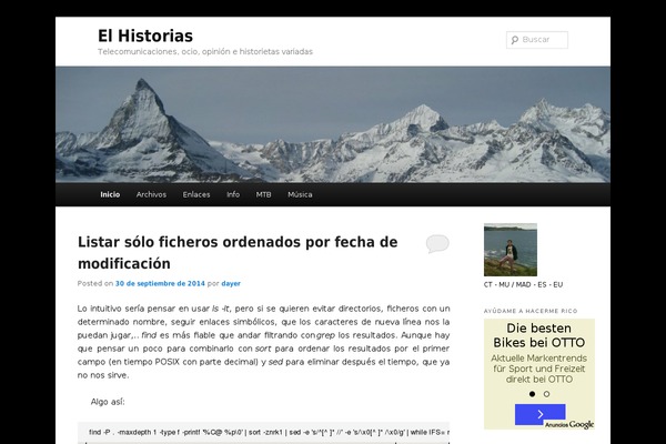 elhistorias.com site used Personalizado
