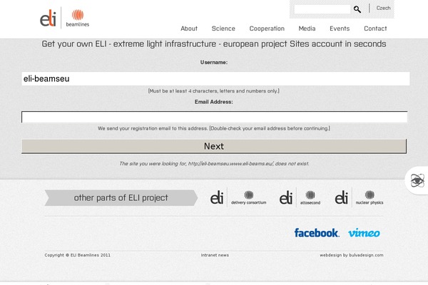 eli-beams.eu site used Eli-beams