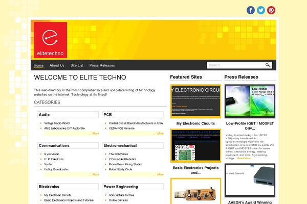 elitetechno.me site used D3