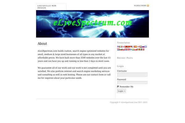 Thesis 1.8 theme site design template sample