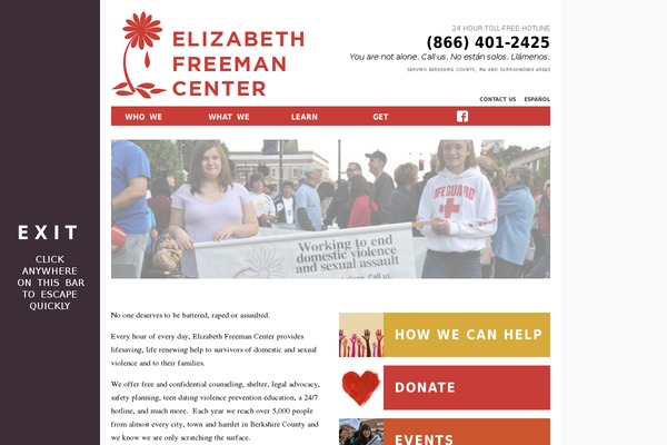 elizabethfreemancenter.org site used Elizabethfreemancenter
