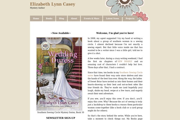 elizabethlynncasey.com site used Brown-stitch