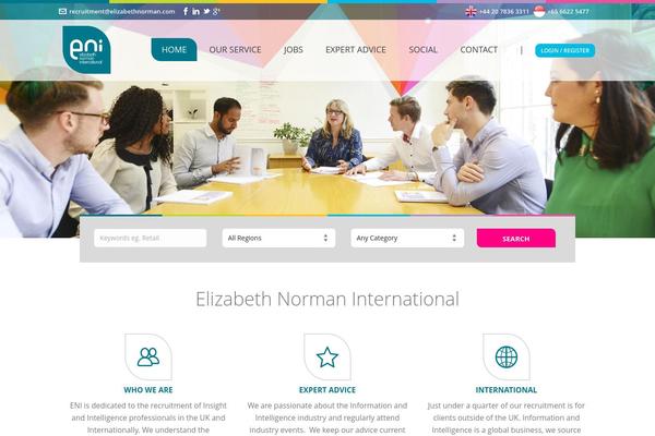 elizabethnorman.com site used Eni-theme