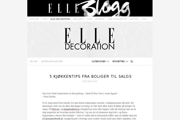 elledecoration.no site used Ellewide