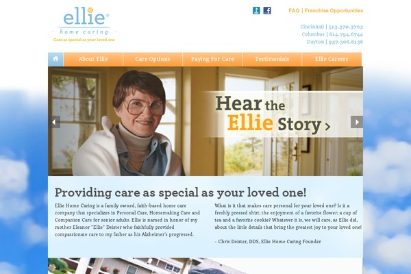 elliehomecaring.com site used Ellie