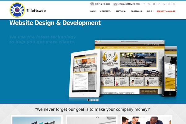 elliottsweb.com site used Elliottsweb-web-design-company