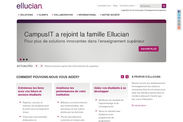 ellucian.fr site used Ellucian