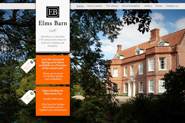 elmsbarnweddings.co.uk site used Elms