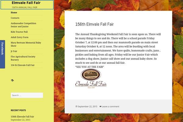elmvalefallfair.com site used Twenty Fifteen