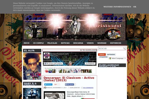 elrelaxmusical.com site used Rumba