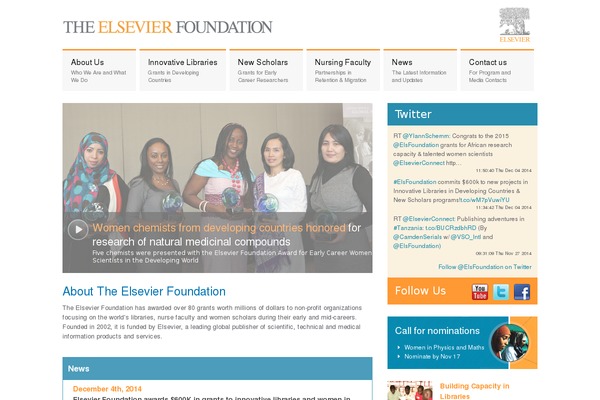 elsevierfoundation.org site used Elsevier-ghostpress-2021