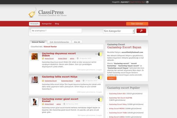 ClassiPress theme site design template sample