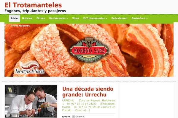 Restaurante theme site design template sample